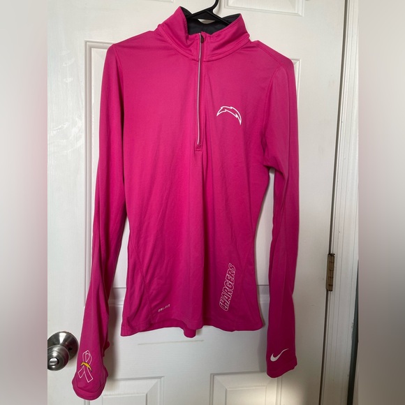 Nike Women's San Diego Chargers NFL Element Dri-FIT Half-Zip Running Top Small - Picture 1 of 10